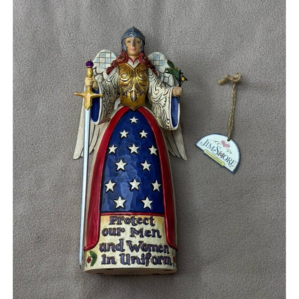 Jim Shore Warrior Angel 2007 11" Protect Those Who Sacrifice And Serve Figurine